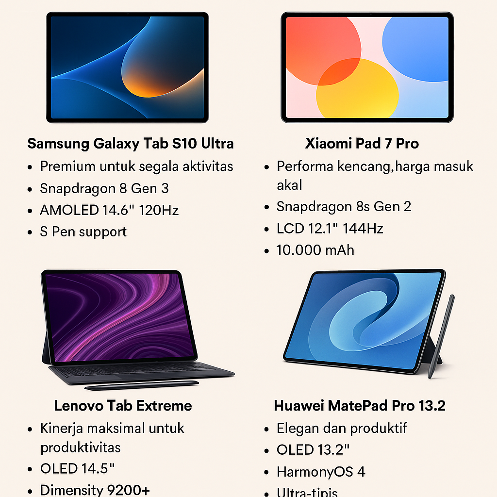 Tablet Android Paling Worth It di 2025: Performa, Desain, dan Harga yang Bikin Nggak Rugi